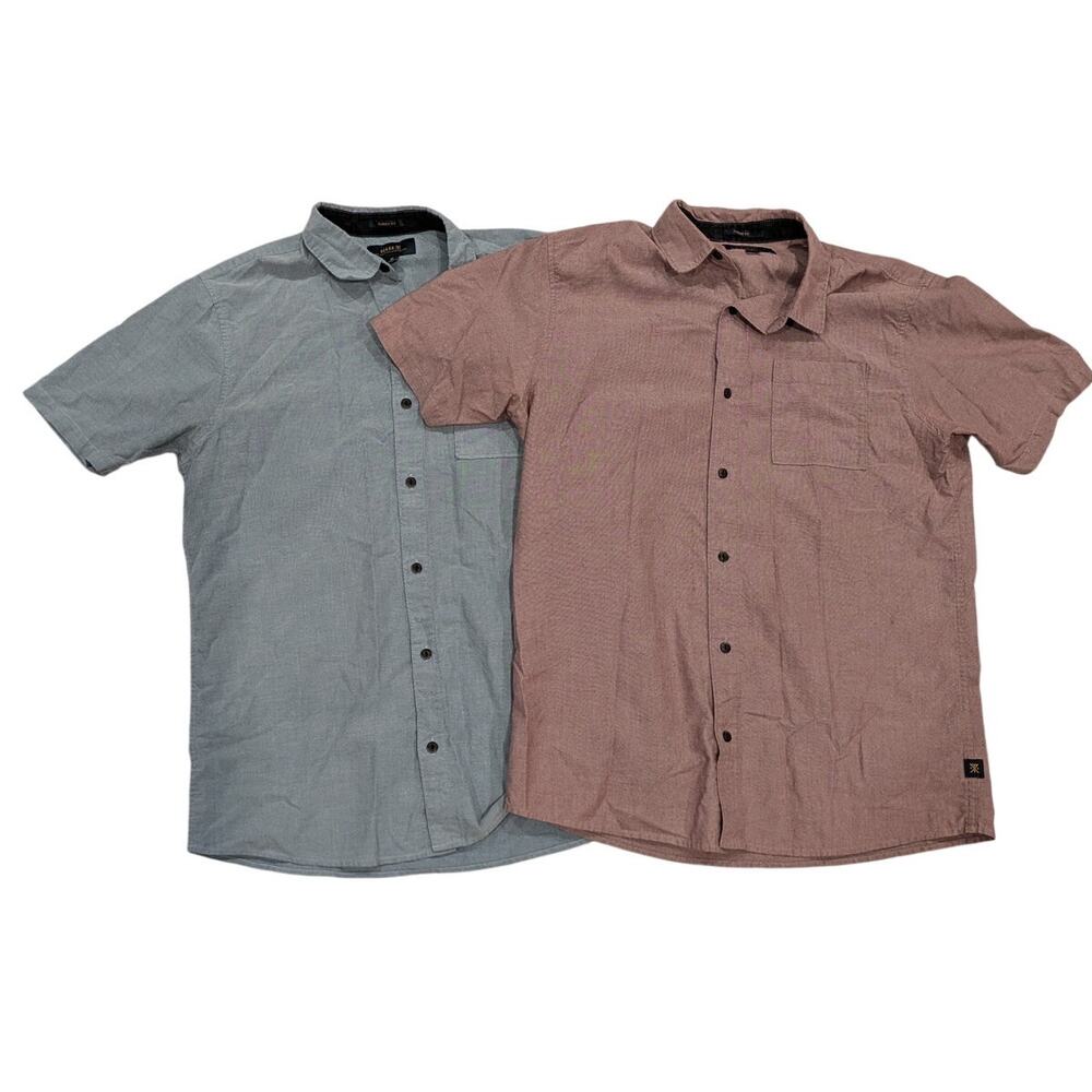 Roark Lot of 2 Shirts Mens Medium Well Worn Short Sleeve GUC